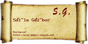 Süle Gábor névjegykártya