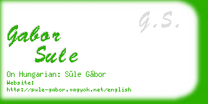 gabor sule business card